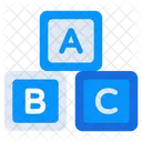 Alphabetics Blocks Abc Block Education Icon