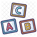Alphabetics Blocks Abc Block Education Icon