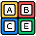 Alphabetics Blocks Abc Blocks Education Icon
