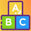 Alphabetische Blocke ABC Block Bildung Symbol