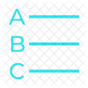 Alphabets Alignment Text Icon