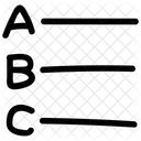Alphabets Alignment Text Icon