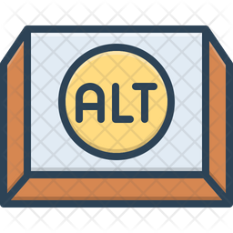 Alt Icon - Download in Colored Outline Style