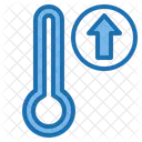 Alta Temperatura Termometro Efecto De La Contaminacion Del Aire Icono