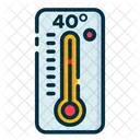 Alta Temperatura Termometro Temperatura Ícone