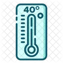 Alta Temperatura Termometro Temperatura Ícone