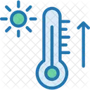 Alta Temperatura Temperatura Termometro Icono