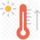 Alta Temperatura Temperatura Termometro Icono