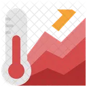 Alta Temperatura Termometro Icono