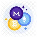 Altcoins Monero Bitcoin Icon