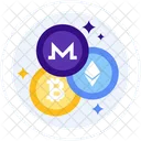 Altcoins Monero Bitcoin Icon