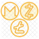 Crypto Trading Bot Duotone Line Icon Icono
