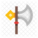 Alte Axt Streitaxt Stahlarme Symbol