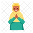 Alte Muslimische Frau Eid Ramadan Symbol