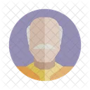 Alter Mann Glatze Avatar Symbol