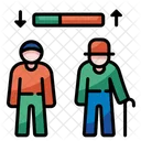 Alternde Bevölkerung  Symbol