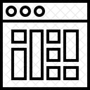 Alvenaria Grade Layout Ícone