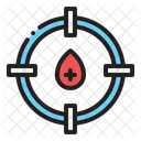 Target Blood Donation Aim Icon