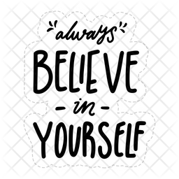 Always believe in yourself Icon - Download in Sticker Style