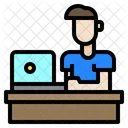 Mann Avatar Laptop Symbol