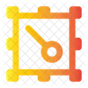 Am Schlüsselobjekt ausrichten  Symbol
