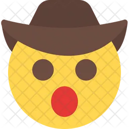 Amazed Cowboy Emoji Icon