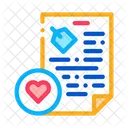 Heart Document Home Icon