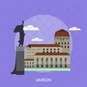 Ambon Travel Monument Icon