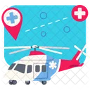 Ambulance Helicopter Vehicle Icon