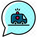 Chat de coche de ambulancia  Icono