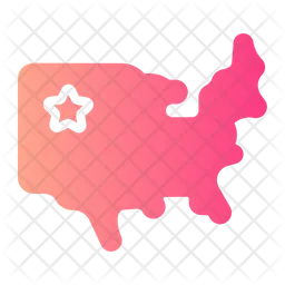 America Map  Icon