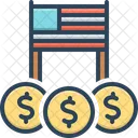 American Currency Usa Icon