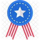 American Badge Badge Independence Day Icon