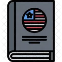 American Book Book Flag Icon