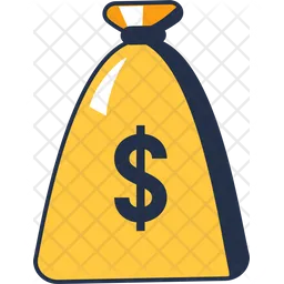 American Cash Money Yellow Fabric Bank Bag  Icon