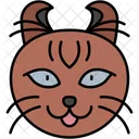 American Curl Cat Curled Ears Unique Icon