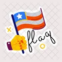 American Flag Us Flag Waving Flag 아이콘