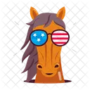 American Horse Horse Cartoon Horse Stickers Icon