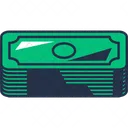 American Money Currency Cash Stack  Icon