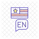 Englisch Amerikanisch Sprache Symbol