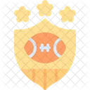 Amerikanischer Football Emblem Abzeichen Symbol