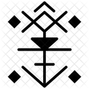 Indianer Stammessymbol Amerikanisches Zeichen Symbol
