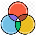 Diagrama De Venn Tabla De Venn Color De Pintura Icon