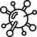 Organisch Molekul Linie Symbol