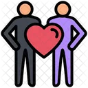 Chicos Amigos Corazon Icon