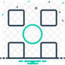 Among In The Middle Of Centre Icon