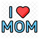 Amor Amo A Mama Dia De La Madre Icono