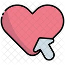 Amor Clic Favorito Icono