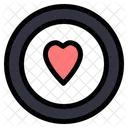 Amor Coracao Circulo Ícone
