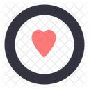Amor Coracao Circulo Ícone